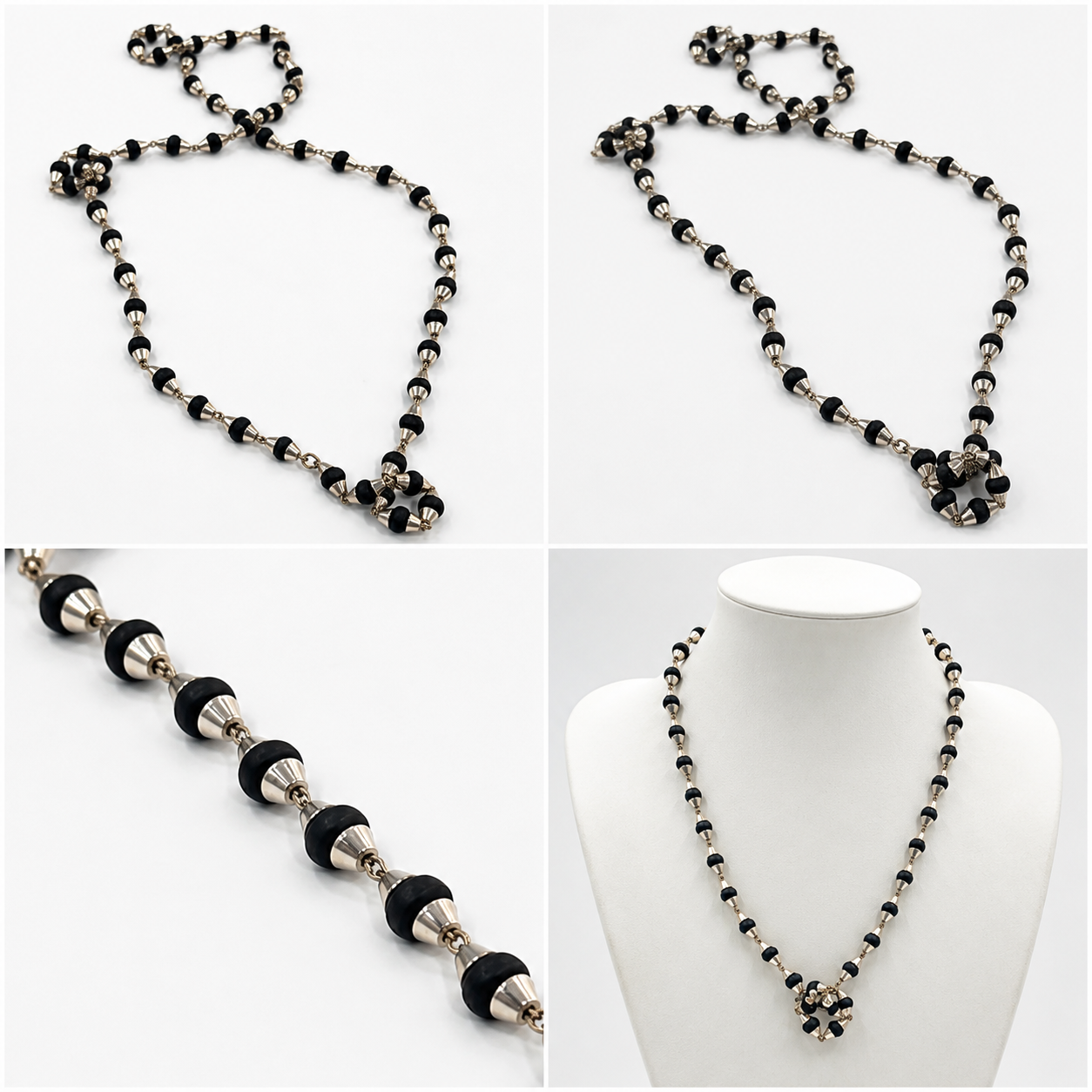 Pure Dark Tulsi 925 Silver Chain