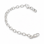 A sterling silver chain link bracelet with a lobster clasp, shown on a clean white background.