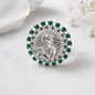Lord Krishna Design Silver Ring