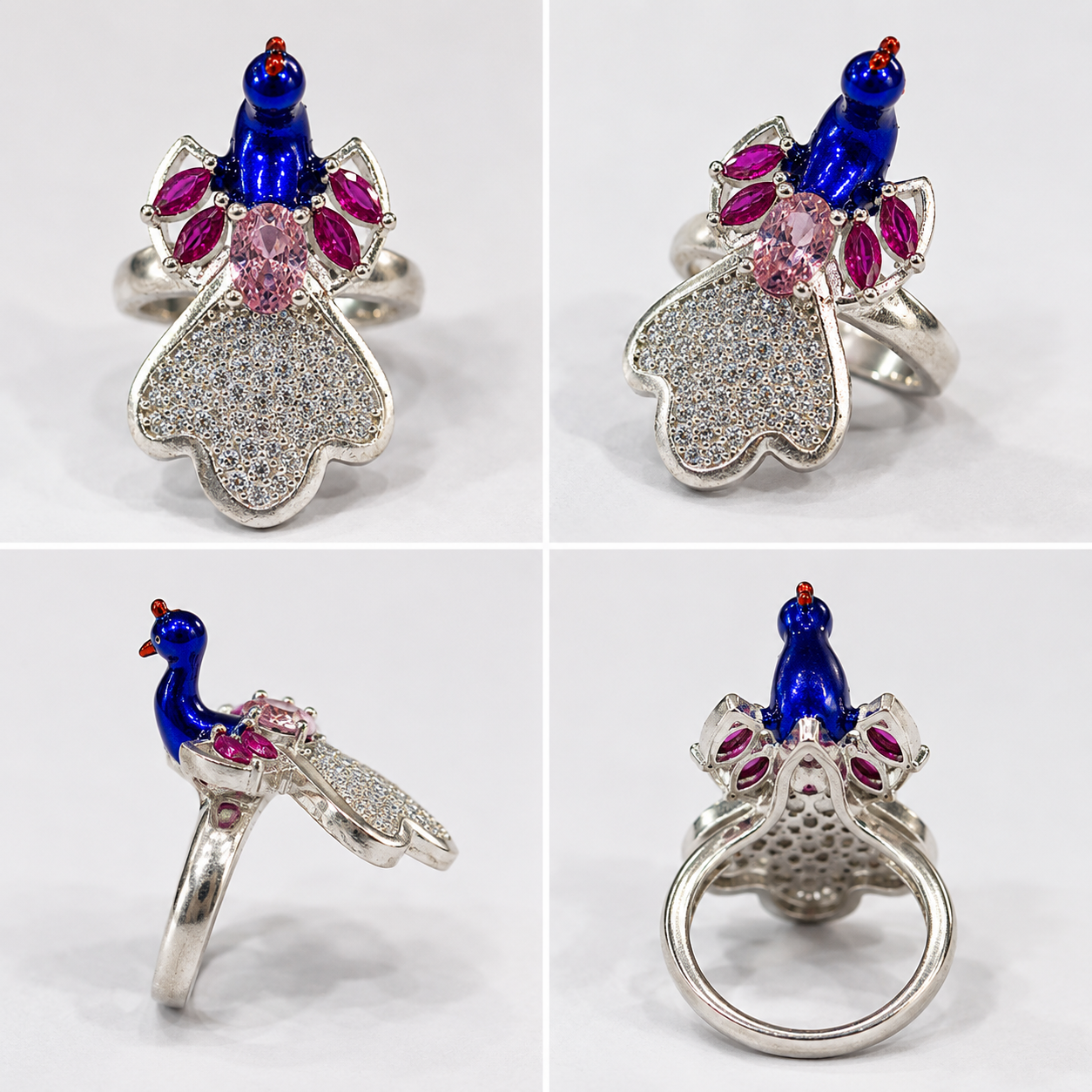Peacock's Emerald Silver 925 Ring