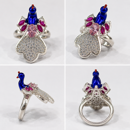 Peacock's Emerald Silver 925 Ring