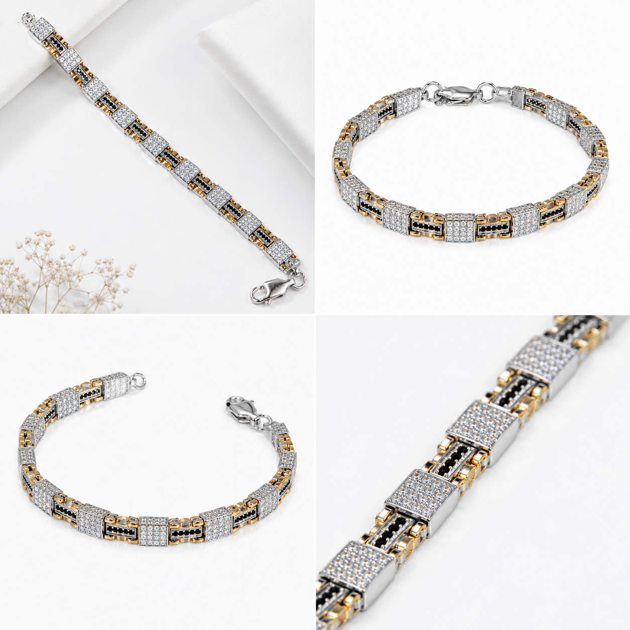 925 Silver Emerald Inspired Designer Bracelet