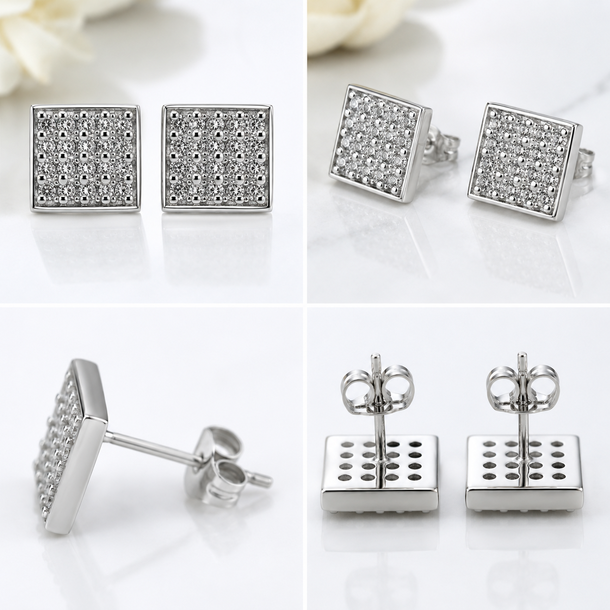 Emerald Stud Tops for Boys &amp; Girls (925 Silver)