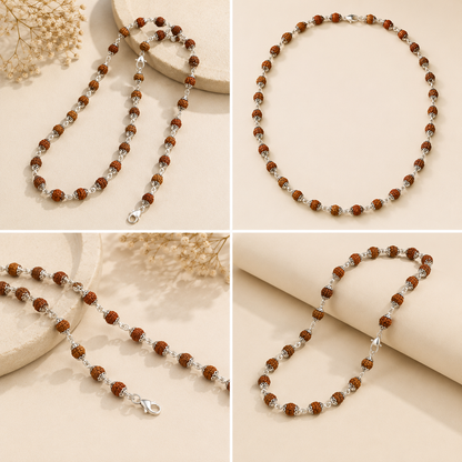 Pure Silver 999 Rudraksh Chain